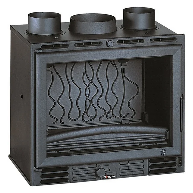 Insert à bois 8 kW Invicta Grande Vision 600 Turbo P666014 avec kit manchettes P690080